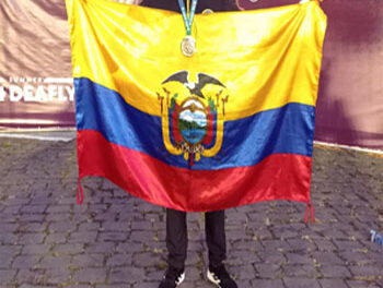 Medalla de oro consigue Emerson Chalá en Juegos Sordolímpicos