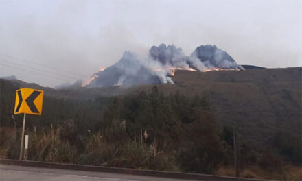 Parque Nacional Cajas afectado por incendio forestal