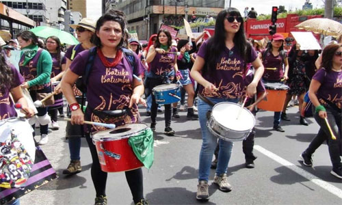 Marchas por el Día de la Mujer en Quito