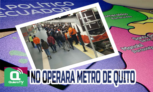 Paralizado el Metro de Quito este fin de semana