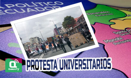Protesta en Universidad Central cierre de vías en Quito
