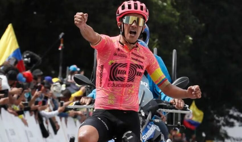 Richard Carapaz, el nuevo líder de la clasificación de la montaña en el Tirreno-Adriático